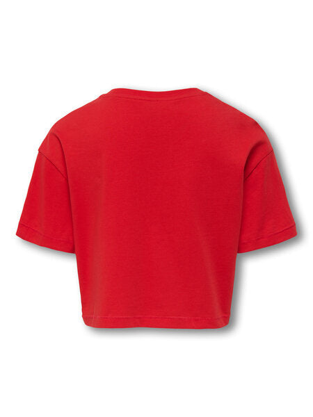 Kinder T-Shirt OLIVIA Mars Rot Spieltag/Leo Lockerer Schnitt