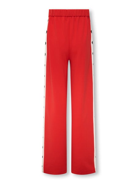 Kids broek POPTRASH Mars Red Bright White Panel/Black Hearts Loose Fit