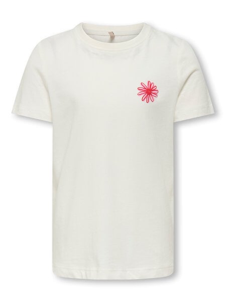 Kinder T-Shirt SENNA Cloud Dancer Flower Happy Regular Fit