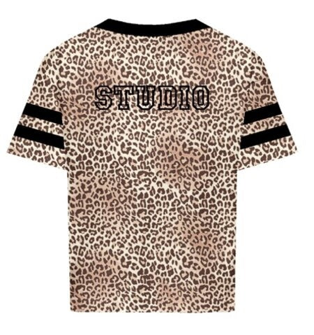 Kinder T-Shirt LULU Schwarz Leo/Schwarze Linien/23/Studio Regular Fit