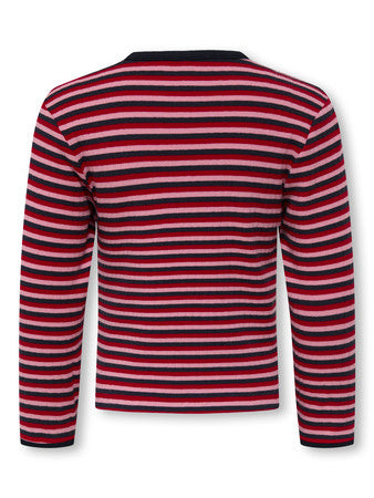 Mini longsleeve AMANDA Night Sky Salsa/Sea Pink/Binding Night Sky Rib Fit