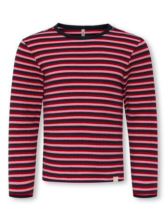 Mini longsleeve AMANDA Night Sky Salsa/Sea Pink/Binding Night Sky Rib Fit