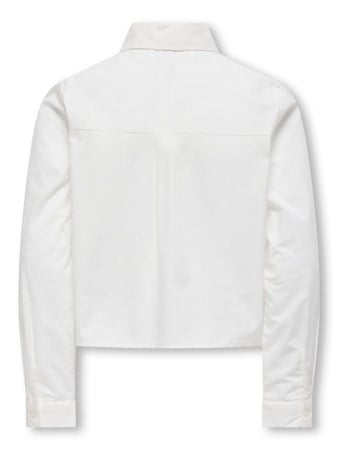 Kids blouse CLARA Cloud Dancer Stones Oversize Fit