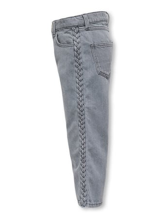 Mini spijkerbroek LUMI BRAID Medium Grey Denim Wide Leg Fit