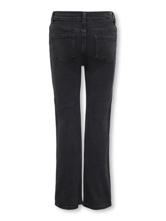 Kinderjeans JUICY RHINESTON Gewaschenes Schwarz RHINESTONES Weite Bein Passform