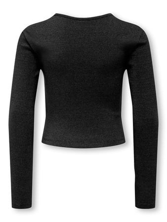 Kids longsleeve TRINNY GLITTER CUTOUT Black No Cut Out Tight Fit