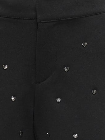 Kinder Shorts PEACH STUD Schwarze Gold Herz Nieten Gerade Passform