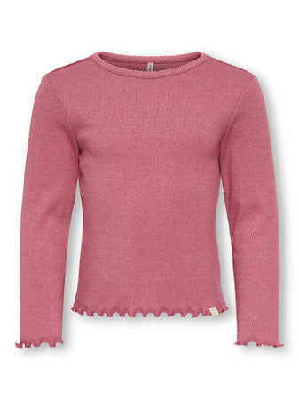 Mini longsleeve TRINNY Rose Wine DTM Lurex Tight Fit