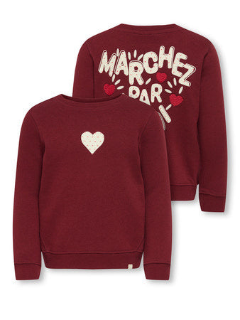 Mini trui FRIDA Cabernet Marchez Pa La Foi Regular Fit