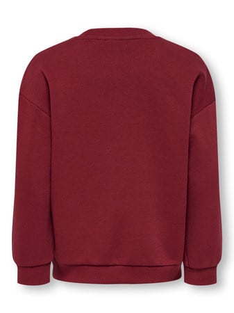 Mini trui KATE Cabernet Bow/Pearl Loose Fit