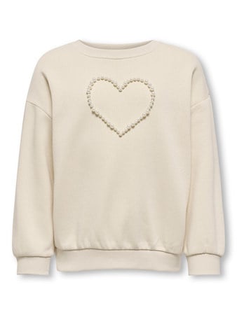 Mini trui KATE Birch Heart/Pearl Loose Fit