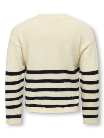 Mini trui KATIA Egret Night Sky/EMB Love Loose Fit