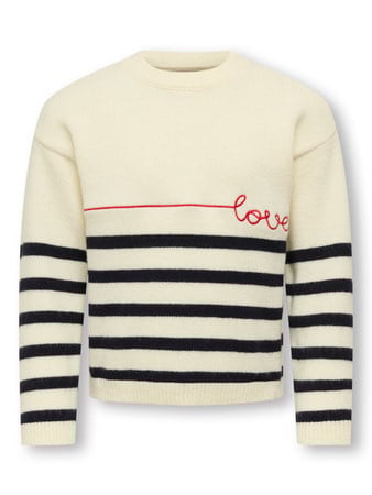 Mini trui KATIA Egret Night Sky/EMB Love Loose Fit