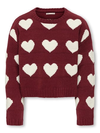 Kids trui SUS Cabernet Heart/Egret Regular Fit