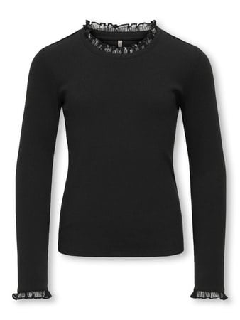 Kids longsleeve LESLIE Black Regular Fit