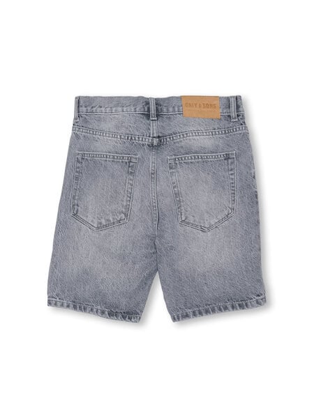 Short EDGE Medium Grey Denim Straight Fit