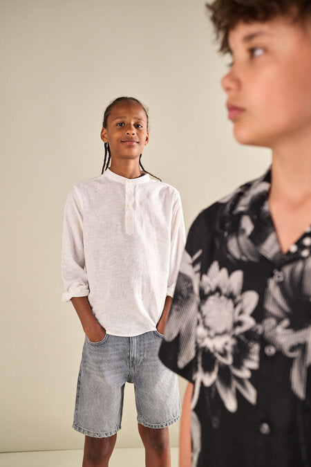 Short EDGE Medium Grey Denim Straight Fit