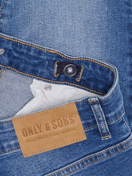 Jeans YOKE Medium Blue Denim Tapered Fit