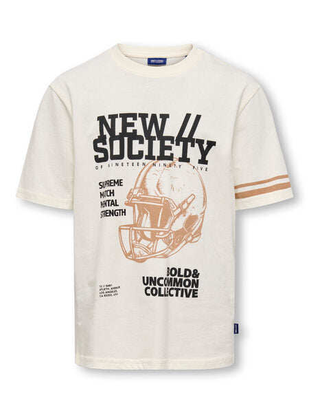 T - shirt SOCIETY Tofu Print San Francisco Long Line Fit
