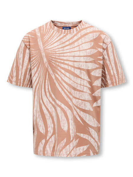 T - shirt ZEKE Egret Cork Relaxed Fit