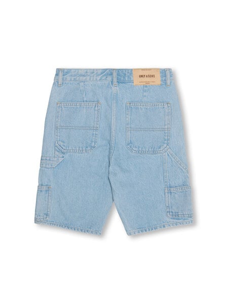 Short EDGE Light Blue Denim Straight Fit