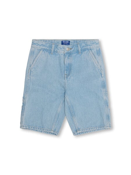 Short EDGE Light Blue Denim Straight Fit