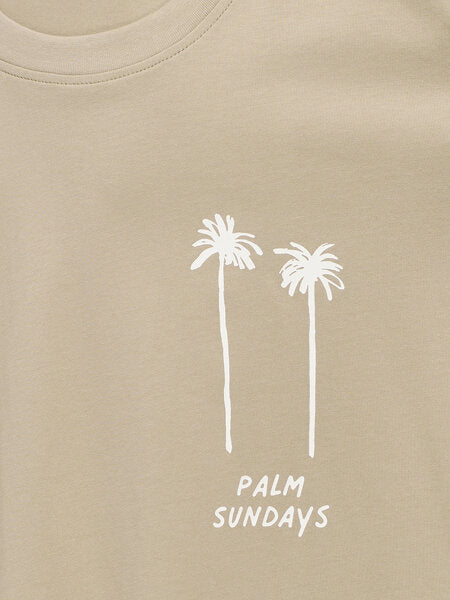 T - shirt MENES Chinchilla Palms Loose Fit