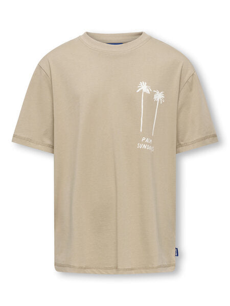 T - shirt MENES Chinchilla Palms Loose Fit