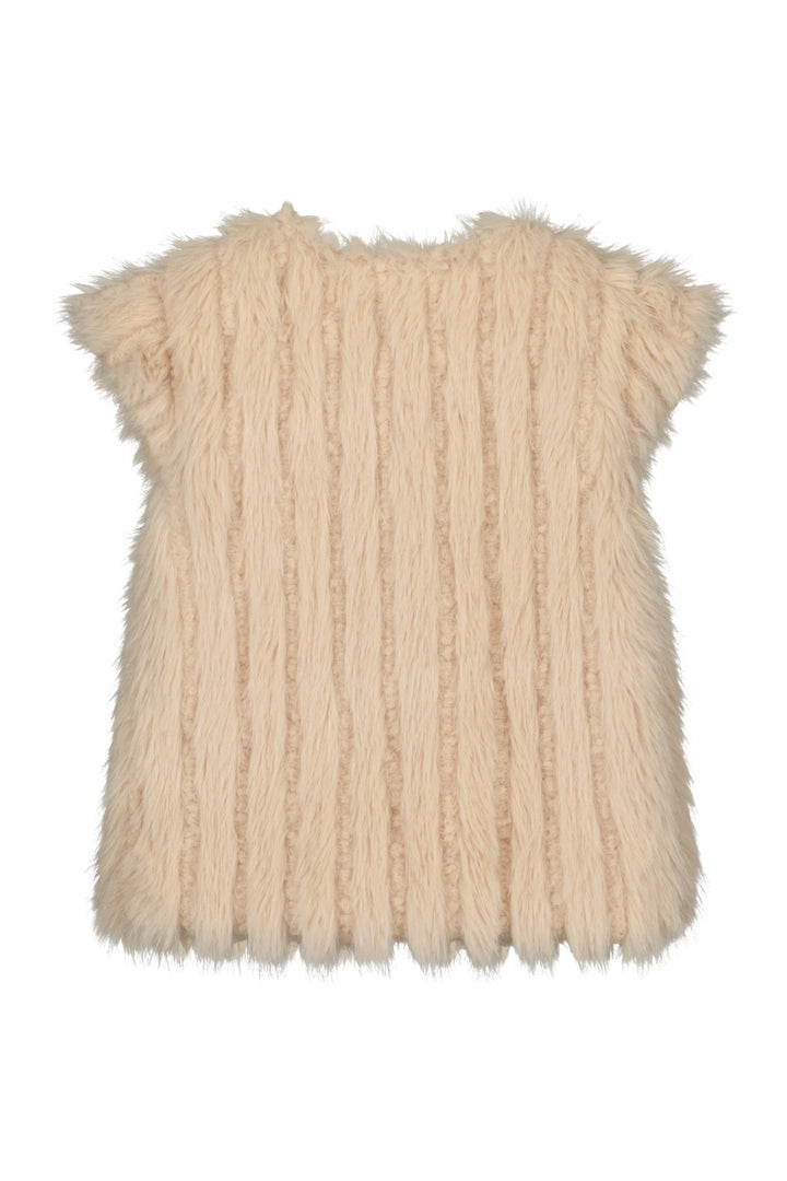 Kids gilet Doutze Flo long hair fur Taupe