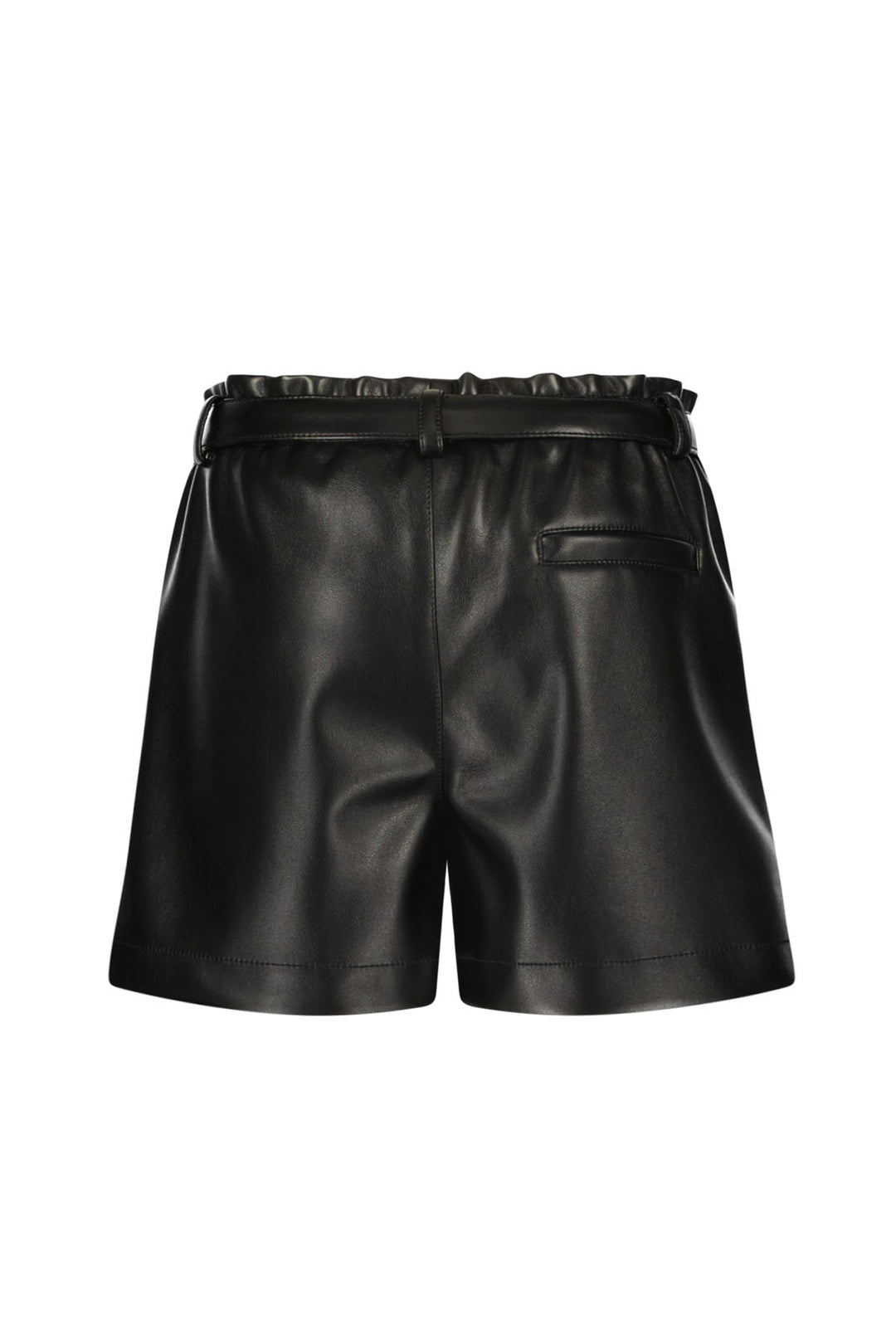 Kids broek Fay - Linn Flo fake leather short with shell belt Antra