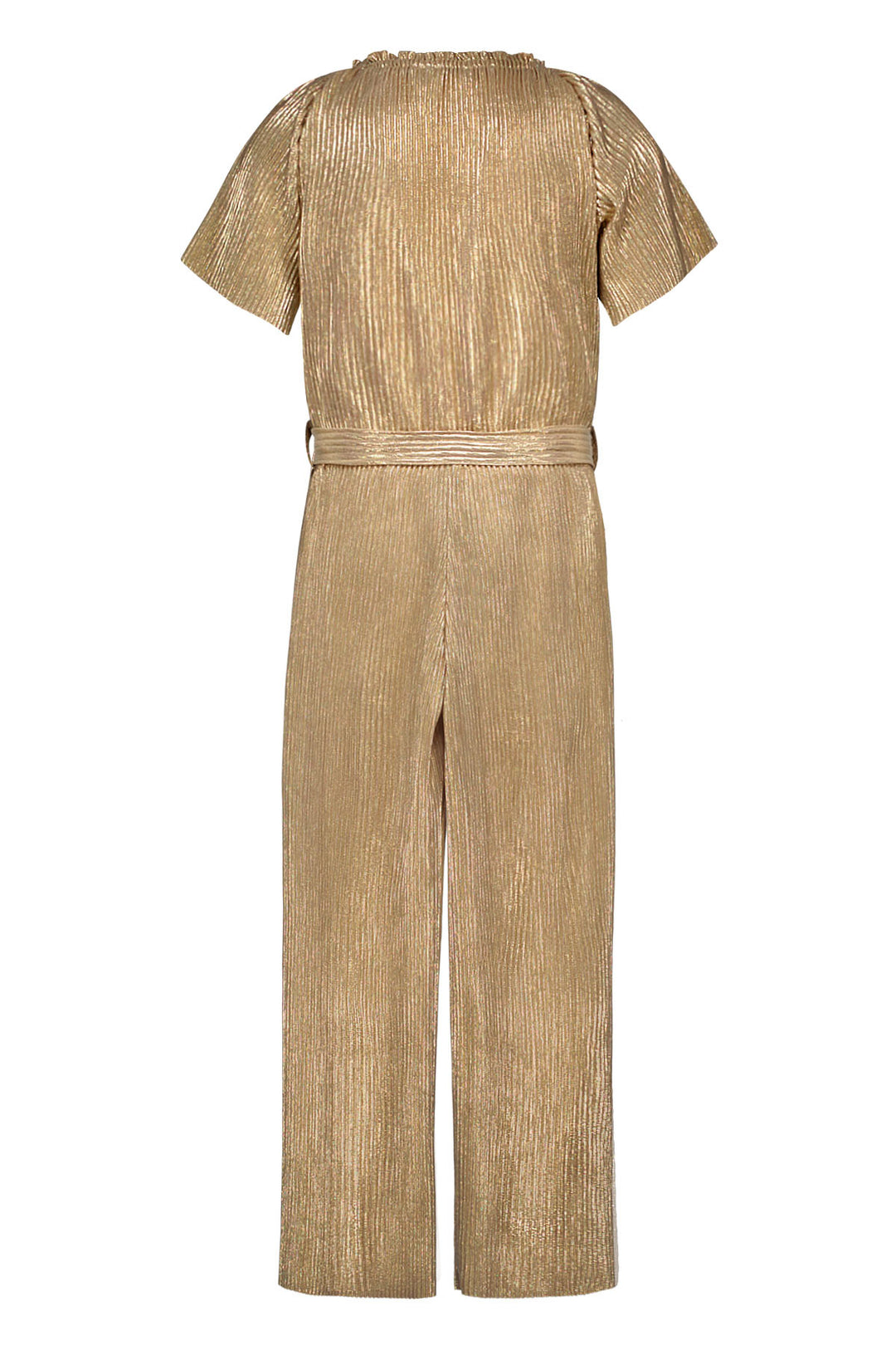 Jumpsuit Plissee Metallic ohne Verschluss Weiches Gold
