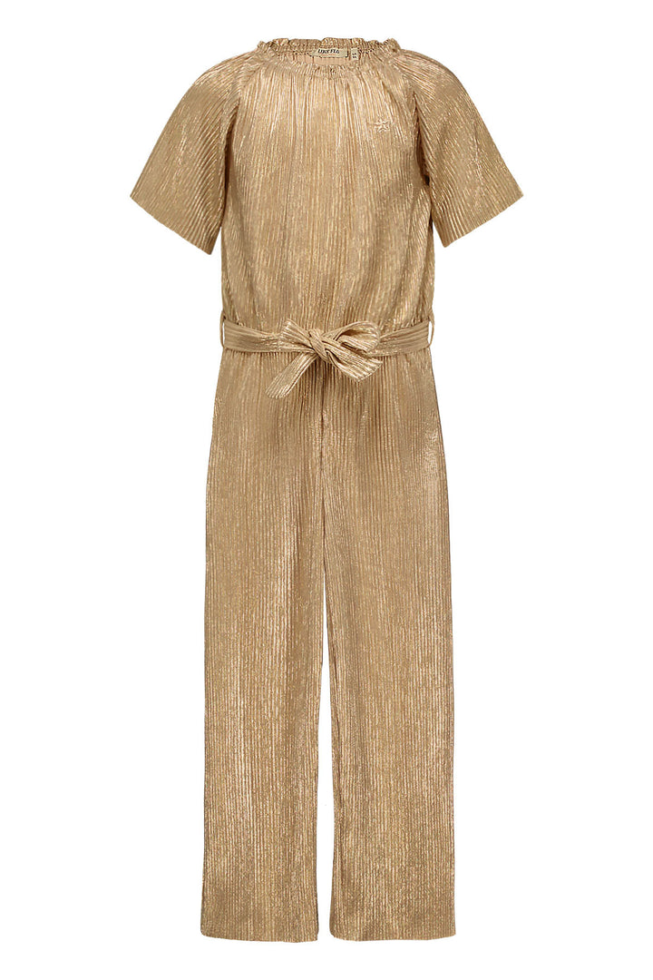 Jumpsuit Plissee Metallic ohne Verschluss Weiches Gold