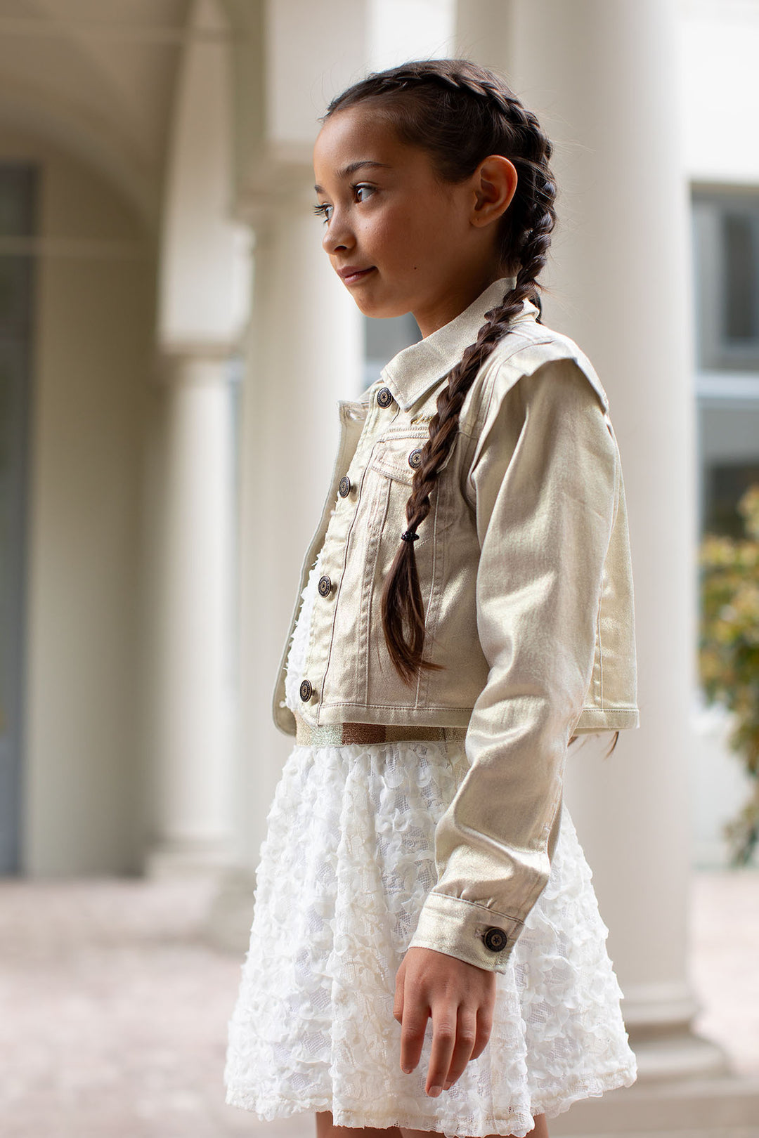 Spijkerjas golden Soft gold