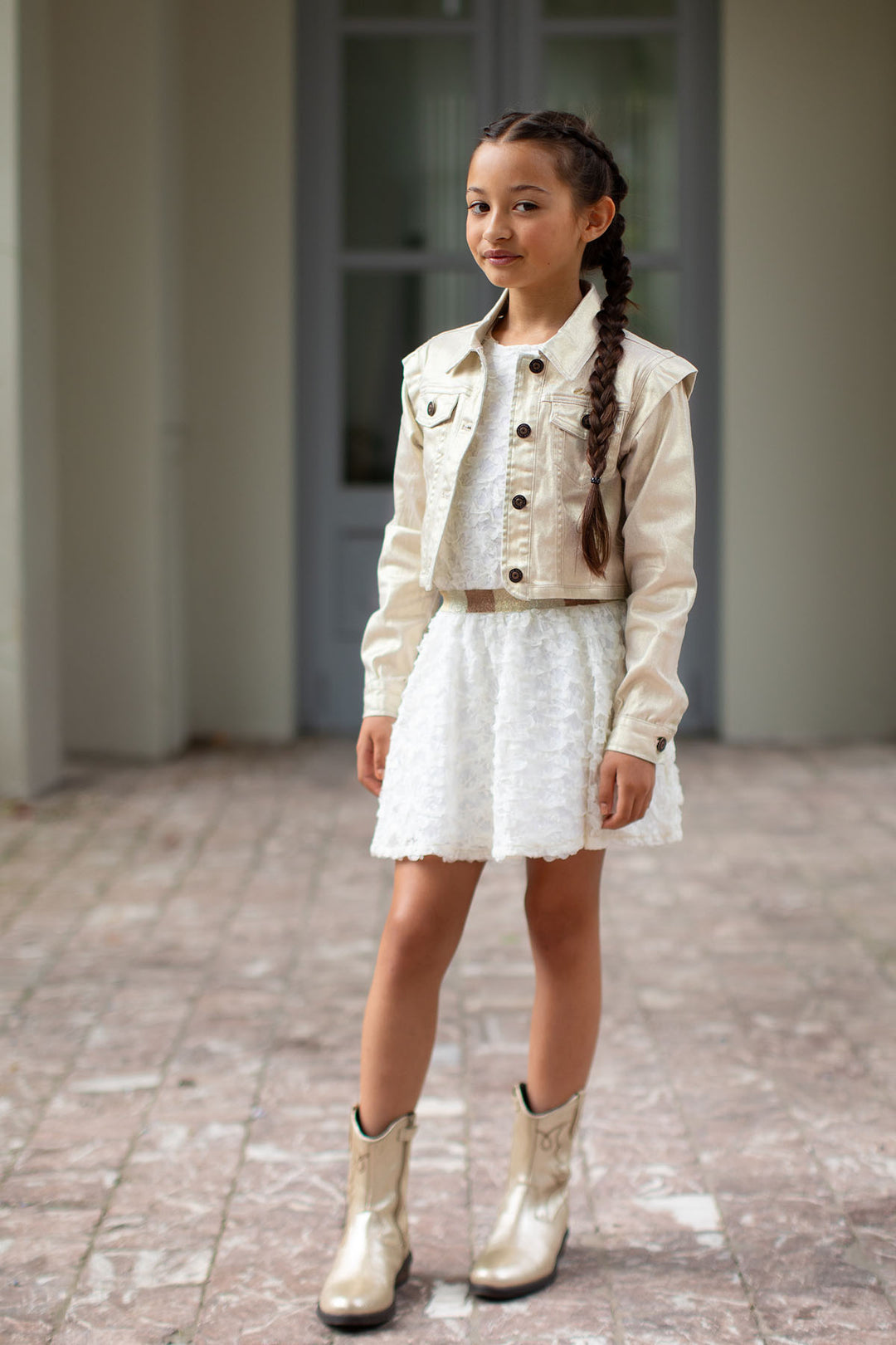 Spijkerjas golden Soft gold