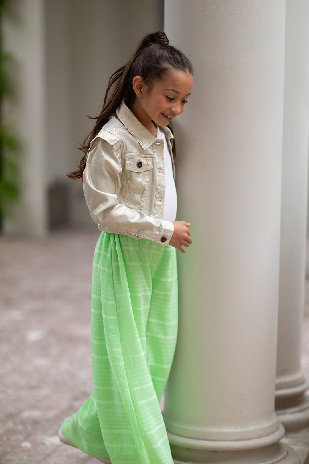 Spijkerjas golden Soft gold