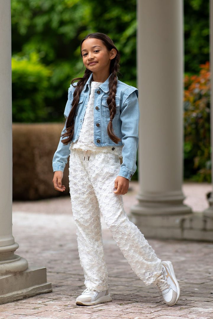 Hose gewebt mit Futter Off white