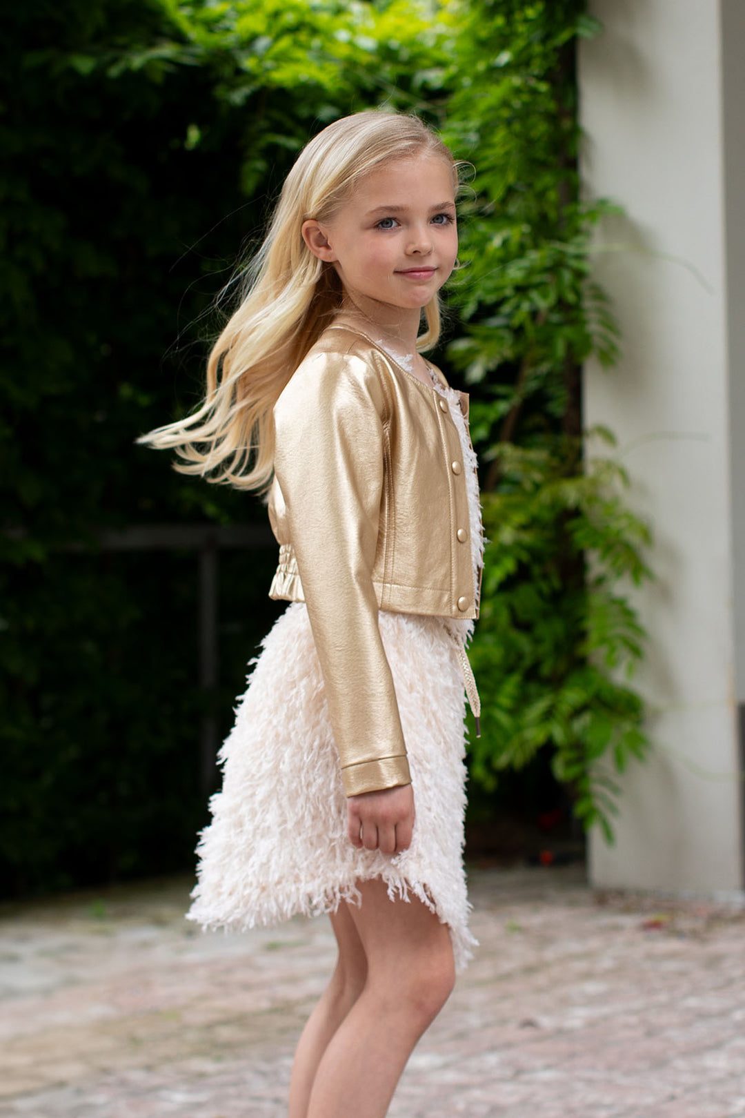 Jurk feather Off white