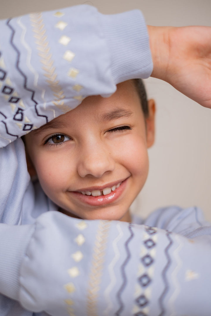 Kids trui Donna Flo girls sweater Ice blue