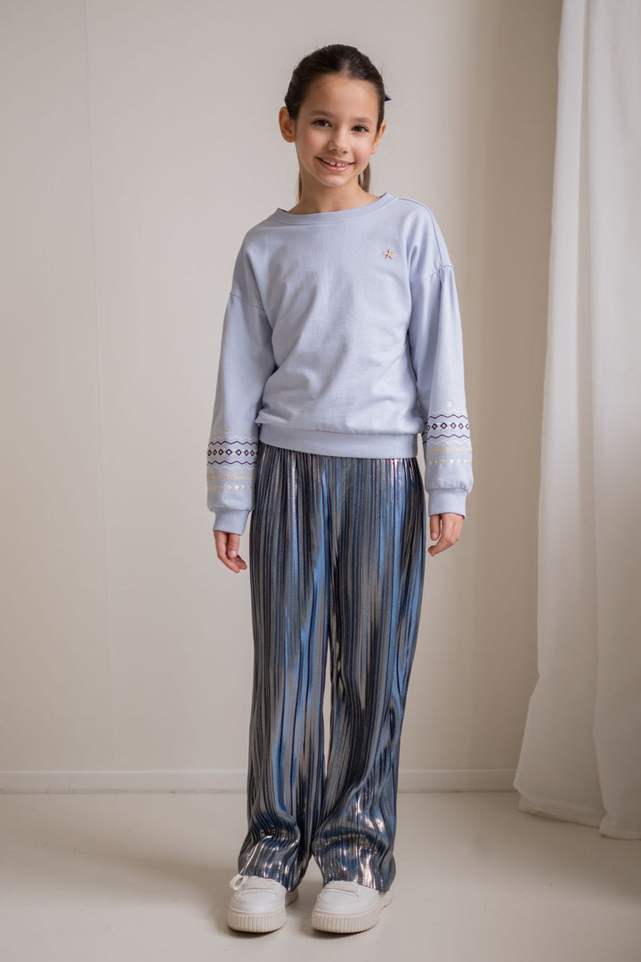 Kids trui Donna Flo girls sweater Ice blue