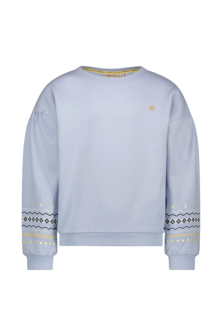 Kids trui Donna Flo girls sweater Ice blue