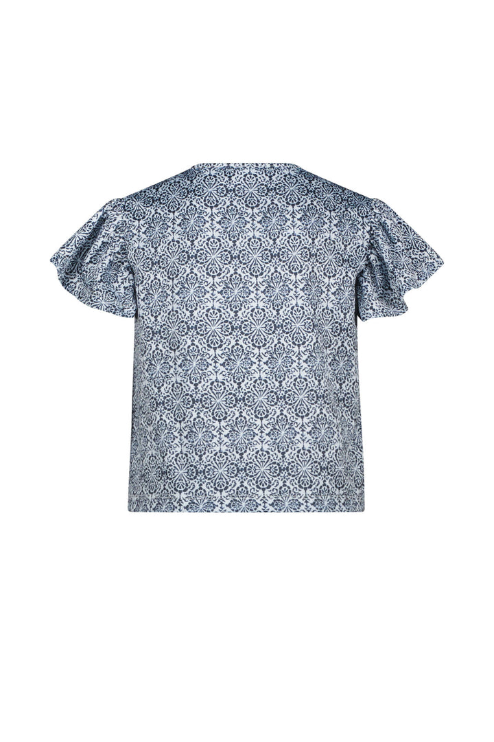 Kinder T-Shirt Emilia Flo Mädchen Mesh-Top mit Knöpfen an der Schulter Ikat