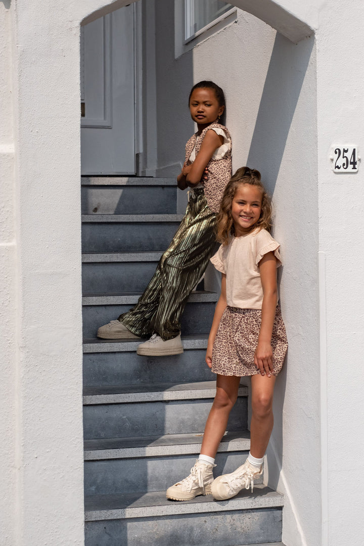 Kids T - shirt Emma Flo girls jersey glitter tee Warm Sand