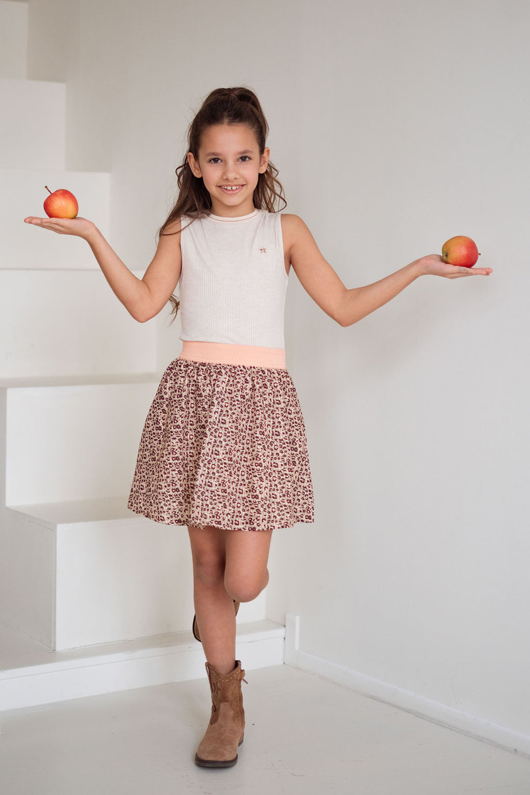 Kids jurk Moon Flo girls rib sleeveless top with skirt Kit