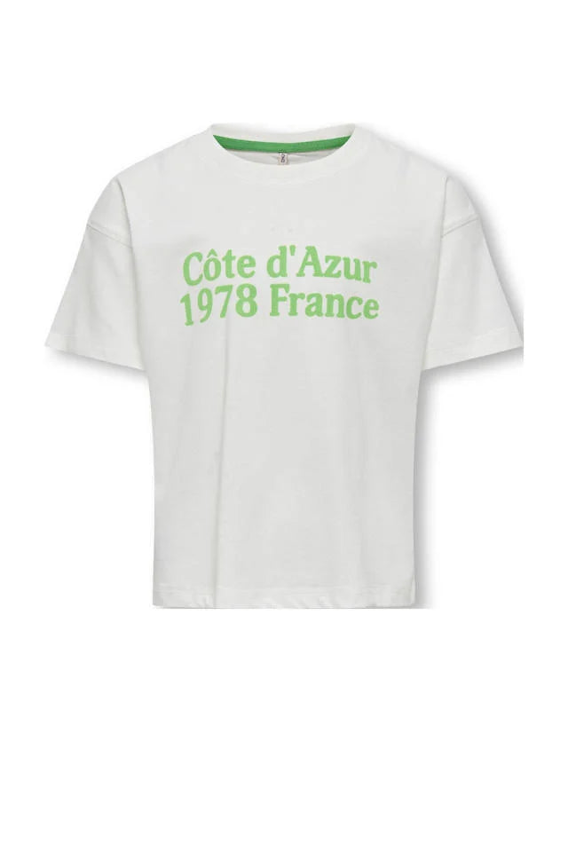 T - Shirt SINNA Cloud Dancer Azur Regular Fit