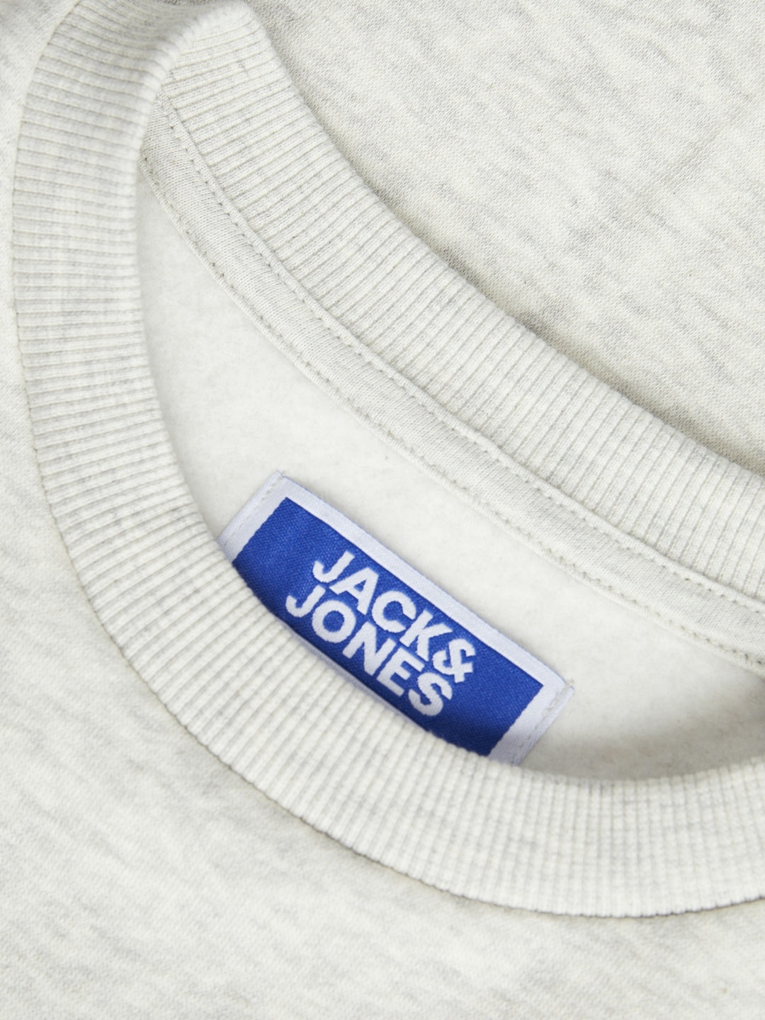 Trui LOGO White Melange NAVY BLAZER + TRUE RED Regular Fit