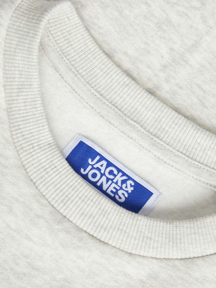 Trui LOGO White Melange NAVY BLAZER + TRUE RED Regular Fit