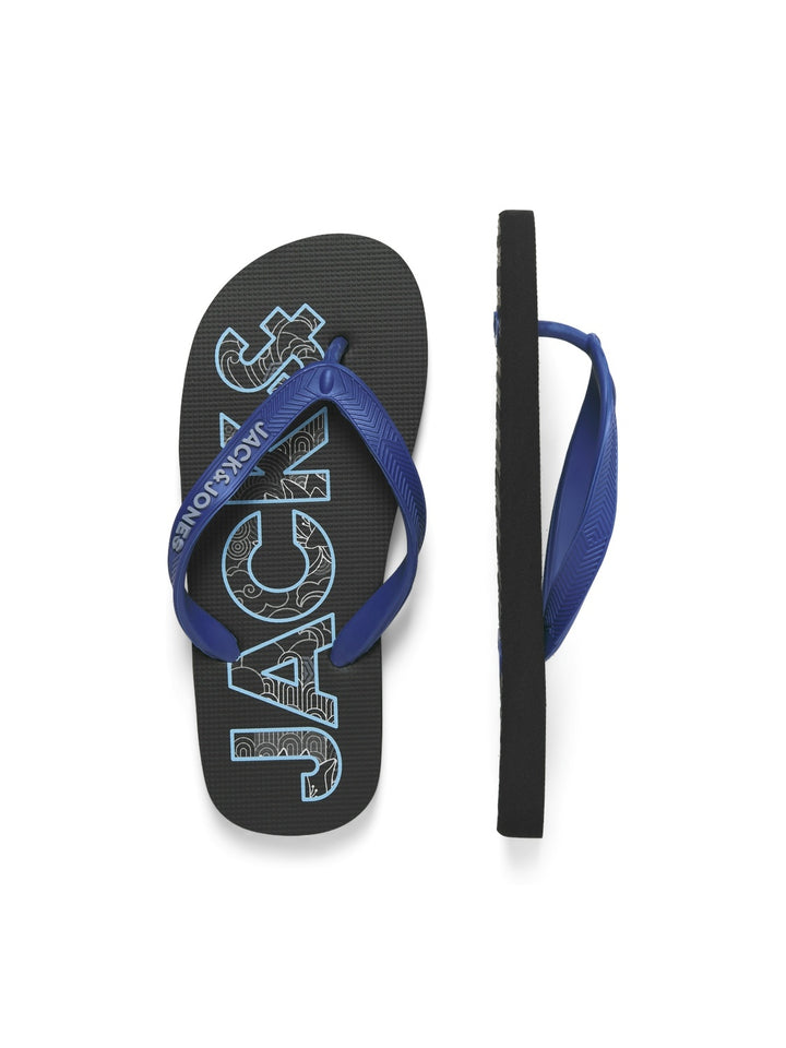 Slippers LOGO PALM PRINT Anthracite NAUTICAL BLUE