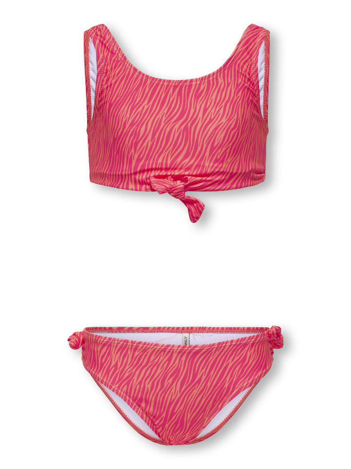 Kids bikini BEACH KNOT Dubarry Boho Zebra Raspberry