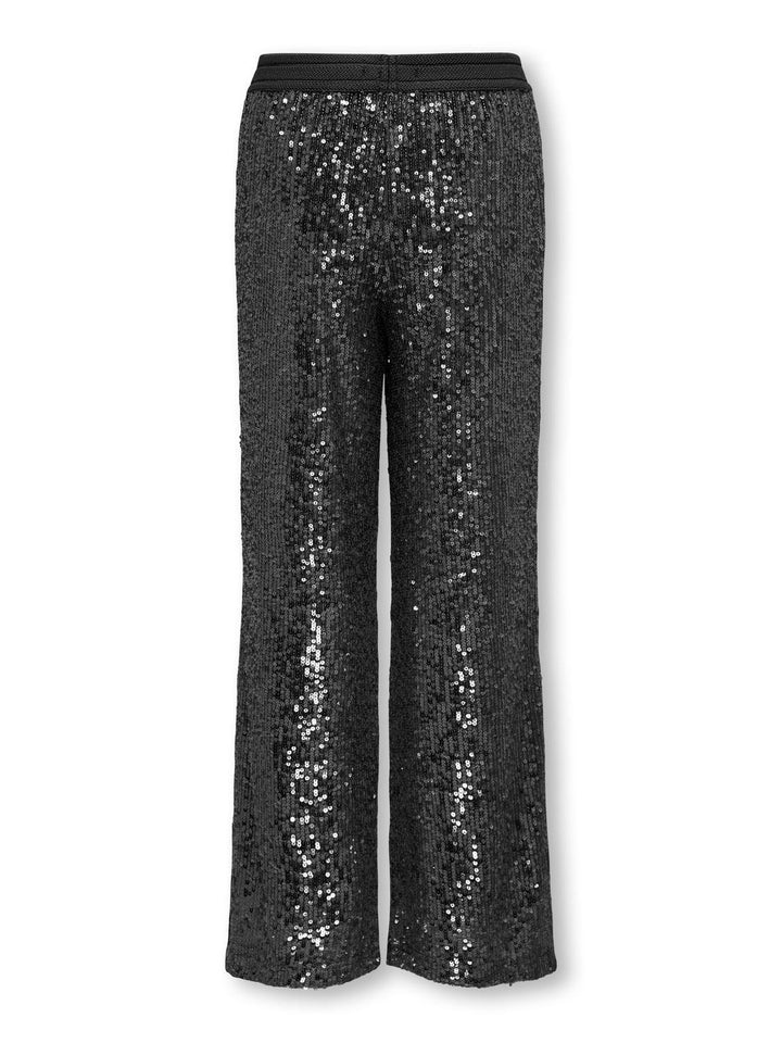 Kids broek FRANSA Black DTM Sequins Straight Fit