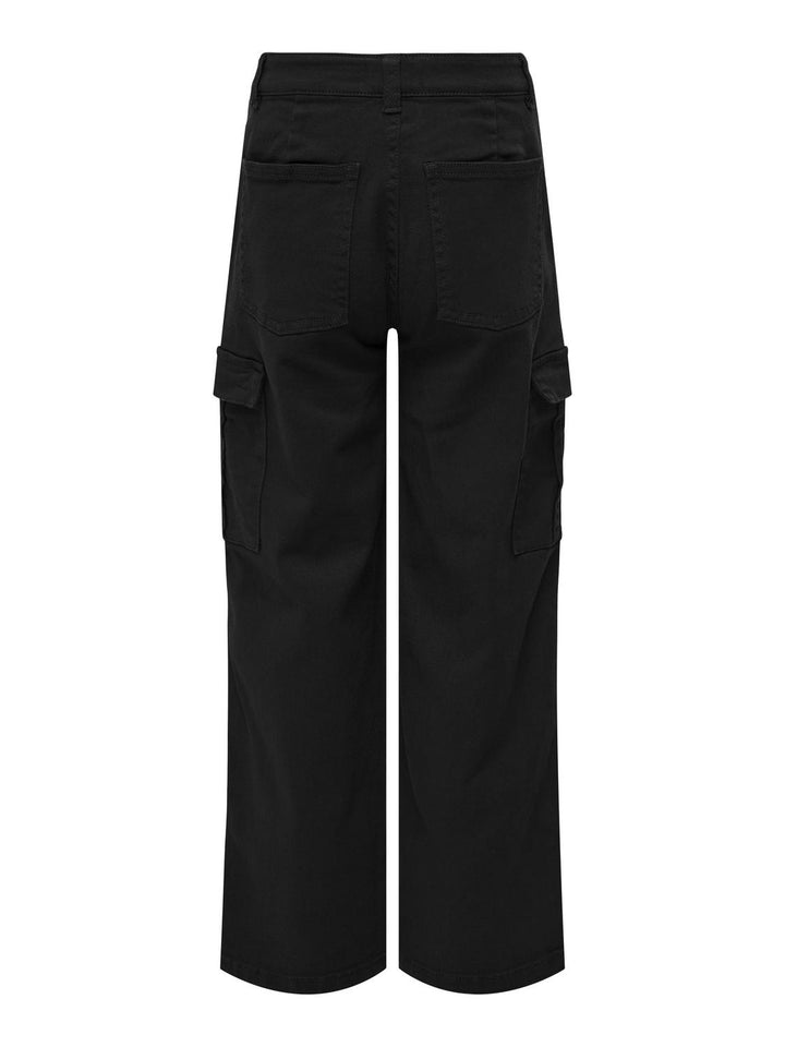 Kids cargo broek YARROW - VOX Black Straight Fit